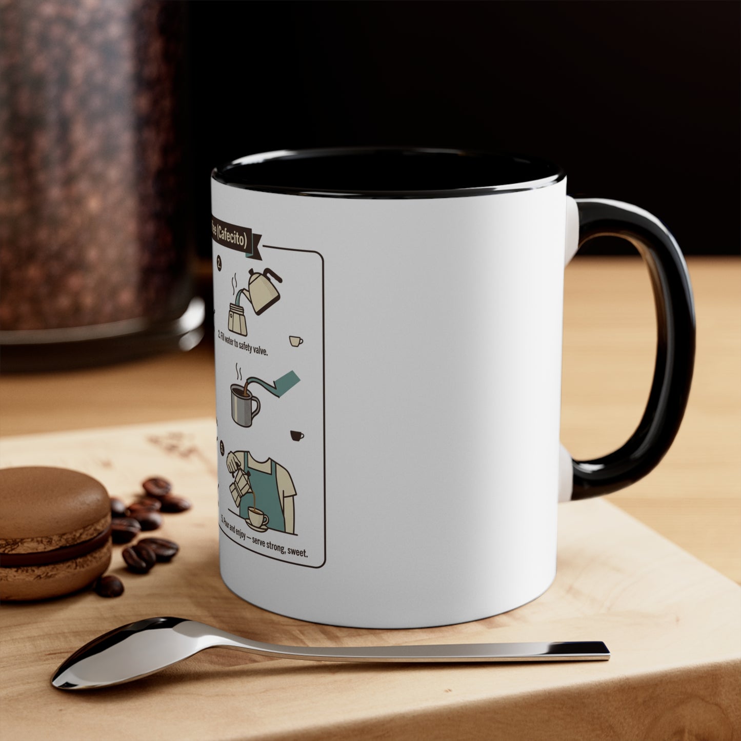 Mima Lotería Accent Mug — Personalized Floral Mexican Game Card Coffee Cup