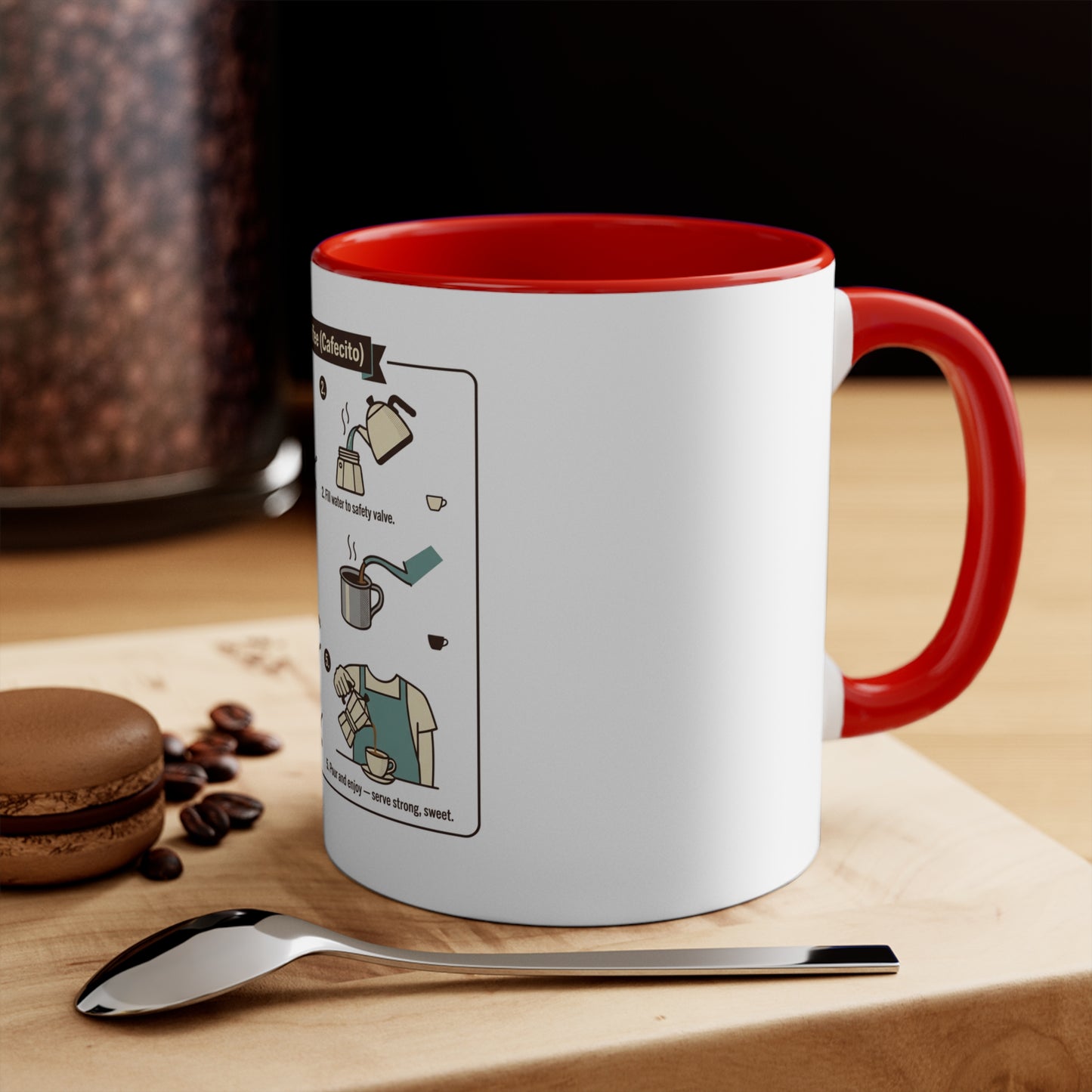 Mima Lotería Accent Mug — Personalized Floral Mexican Game Card Coffee Cup