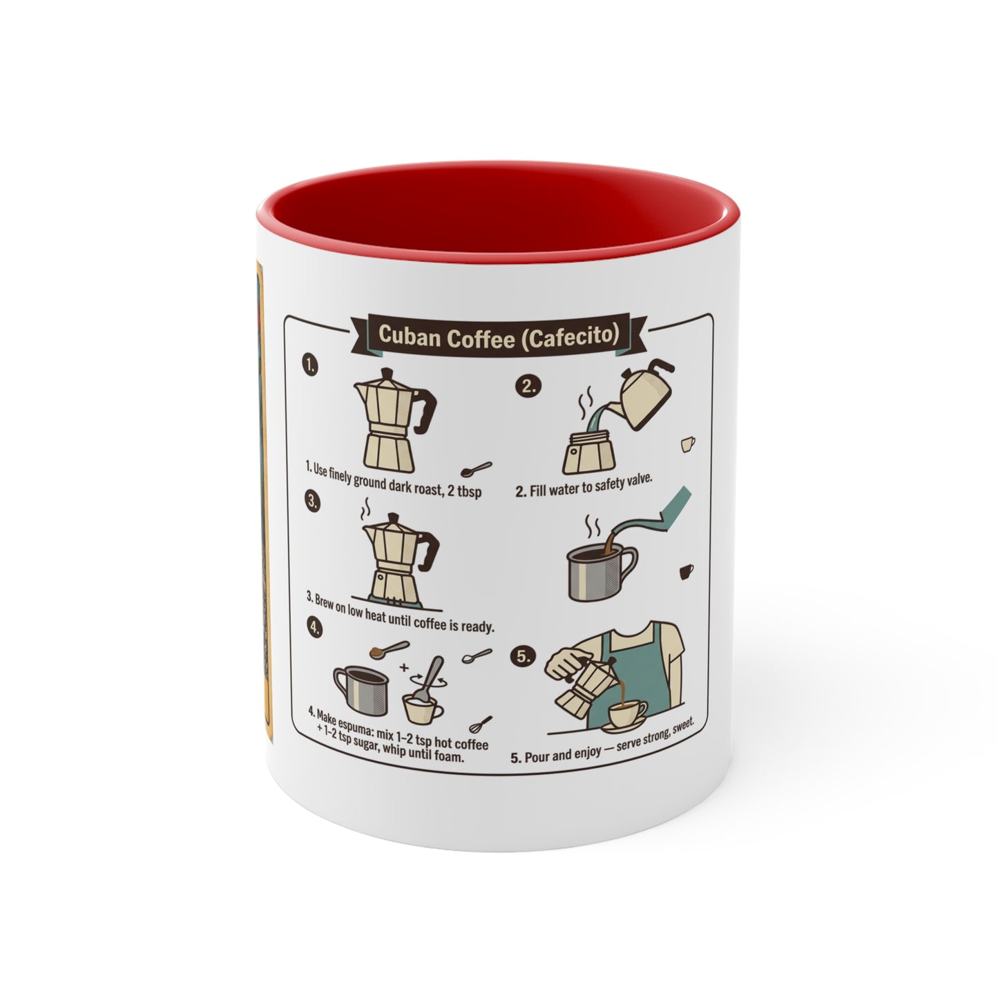 Mima Lotería Accent Mug — Personalized Floral Mexican Game Card Coffee Cup