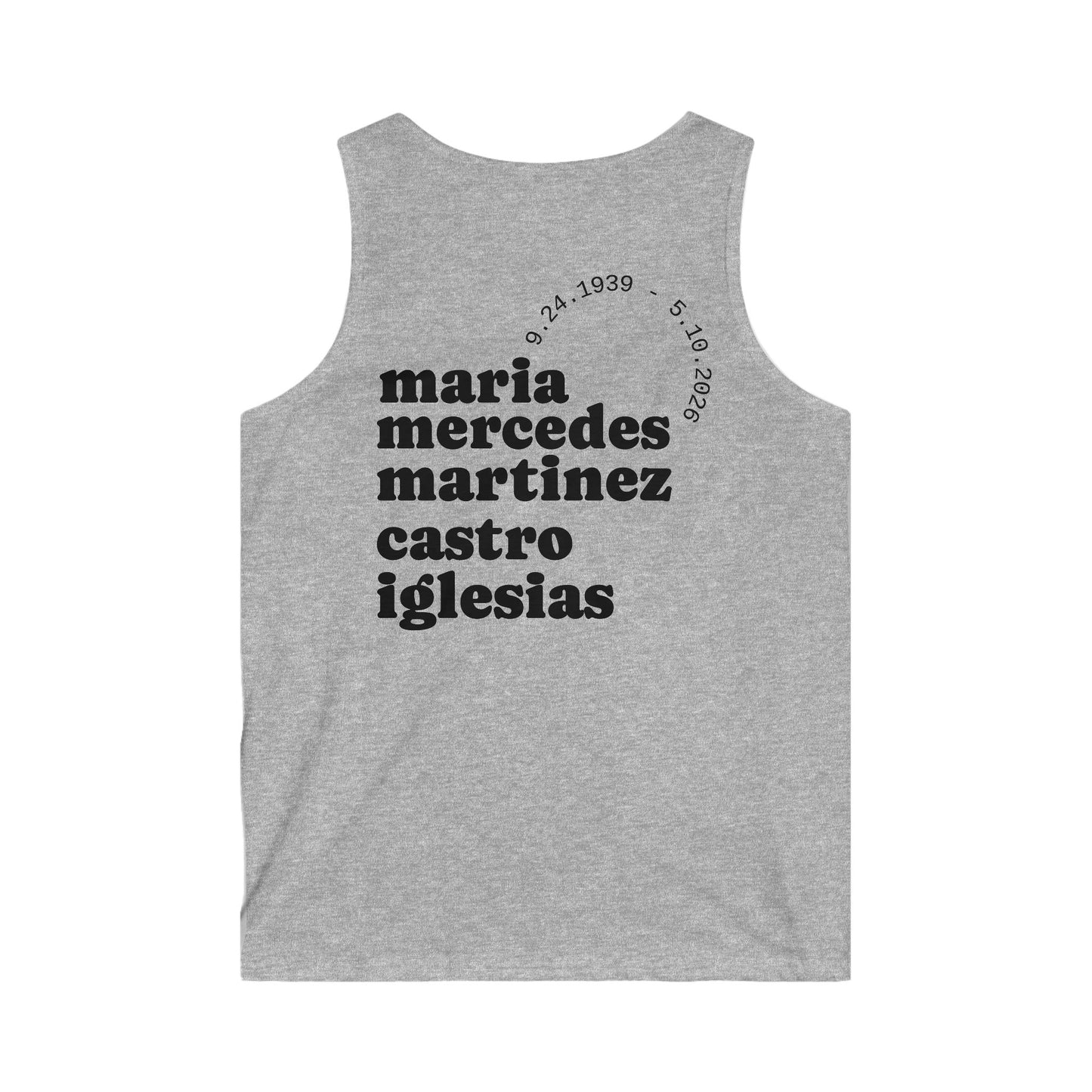 Mima Portrait Tank Top – Custom Memorial Lotería-Style Tribute Tank